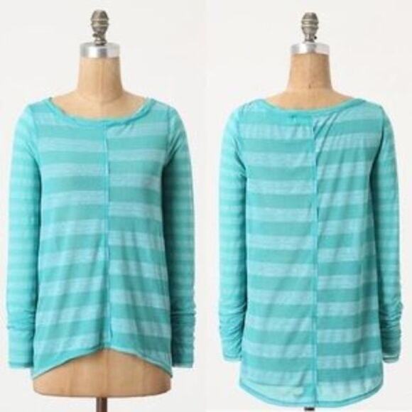 Anthropologie Pilcro Letterpress Bisected Stripes Size Small - Picture 1 of 7